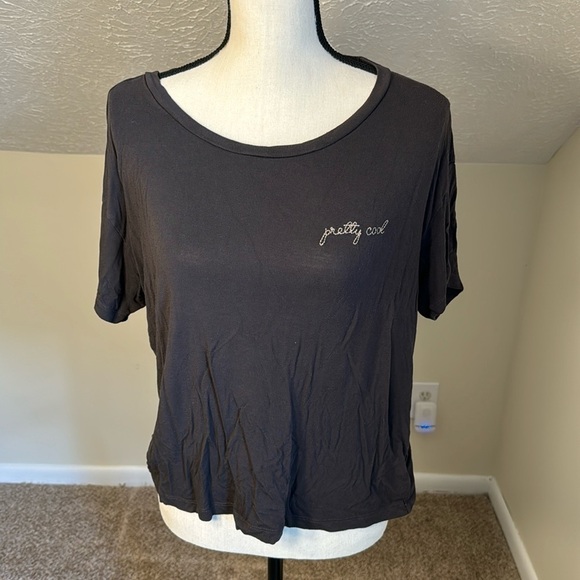 American Eagle Outfitters Tops - American Eagle Women Gray Soft & Sexy Pretty Cool Short Sleeve T-Shirt Top Sz M